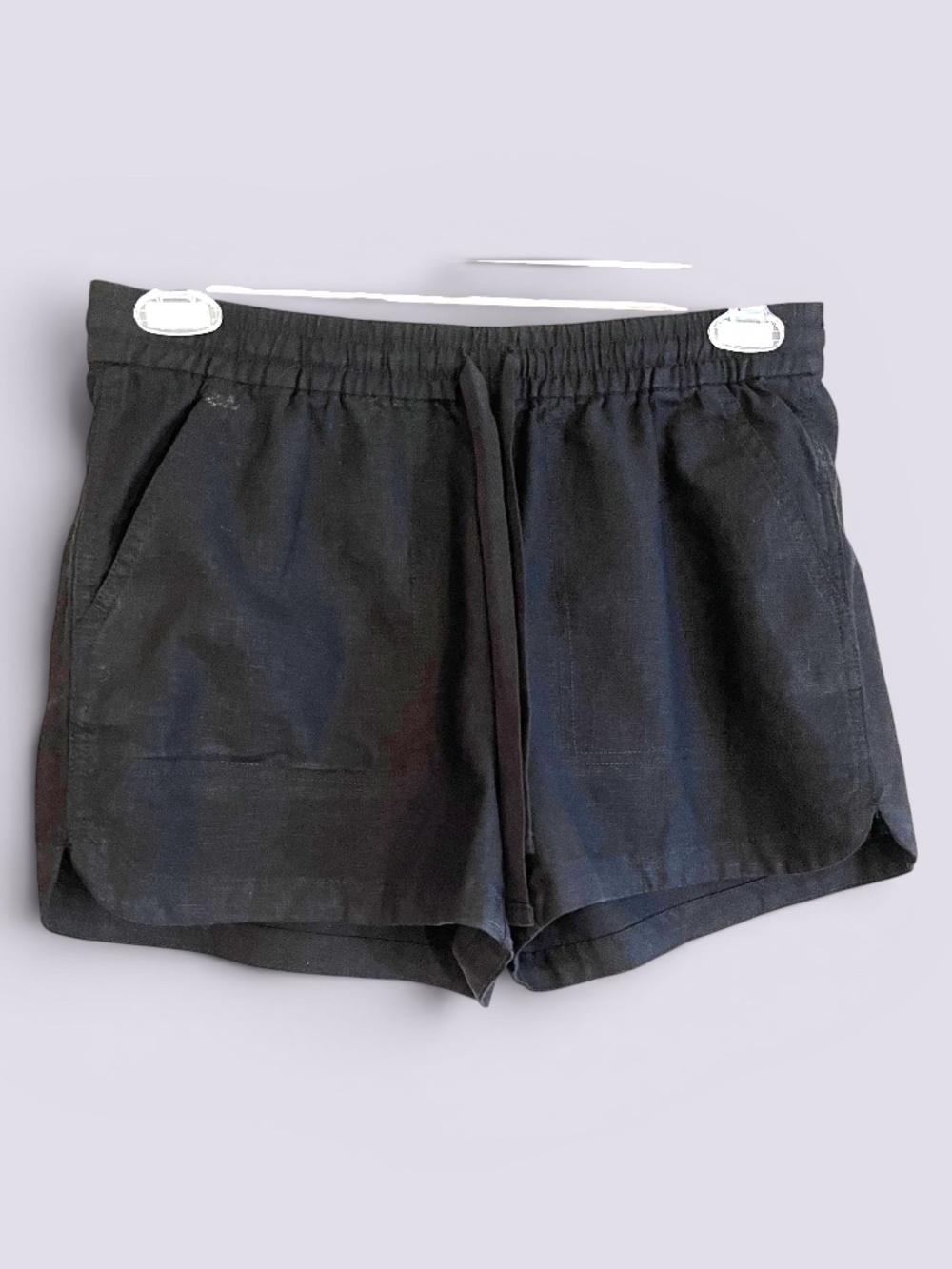J. Crew Pull-On Linen Blend Black 2.5" Shorts Size Small
